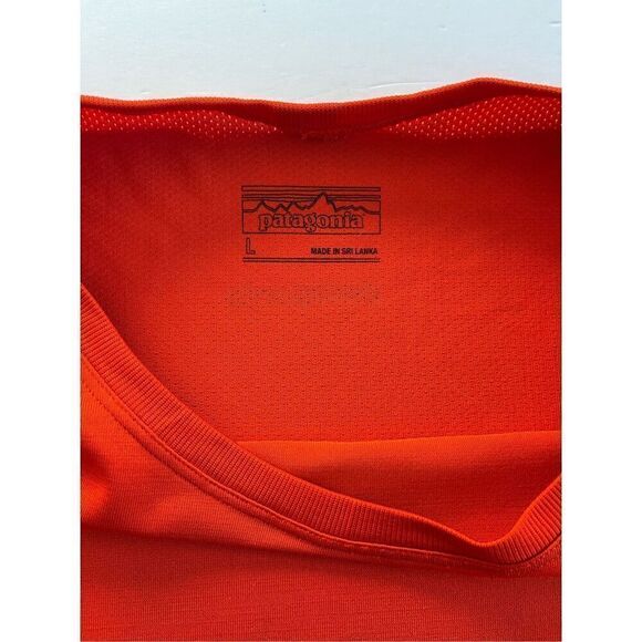 Patagonia Short-Sleeved Capilene Cool Trail Tech Shirt Bright Orange Size Large - Picture 2 of 9